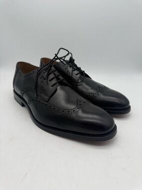 BRAND NEW Moral Code Holden Black Leather Wingtip Oxfords Size 10 M